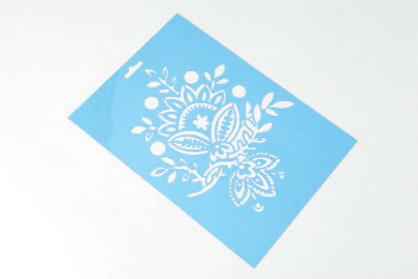 Stencil A4 blomster buket